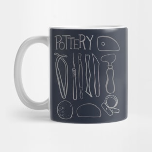 Pottery Tools Tshirt - Ceramic Studio Shirt Mug